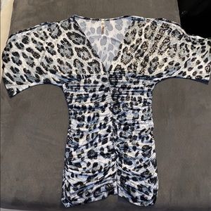 Cute Short silver cheetah dress
